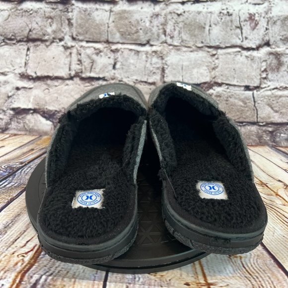 Hurley Women's Gray Soft Sherpa Lined Memory Foam Slippers Size Large (10-11) - Picture 3 of 9